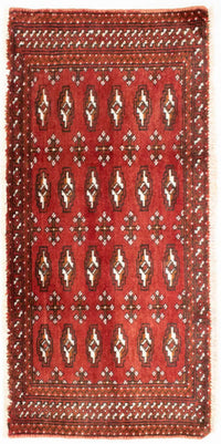 Turkaman Teppich 100 x 50 cm - rot