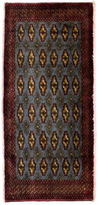 Turkaman Teppich 130 x 60 cm - blau