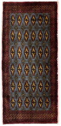 Turkaman Teppich 130 x 60 cm - blau