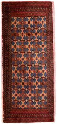 Turkaman Teppich 130 x 60 cm - rot