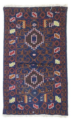 Belutsch Teppich 136 x 76 cm - blau