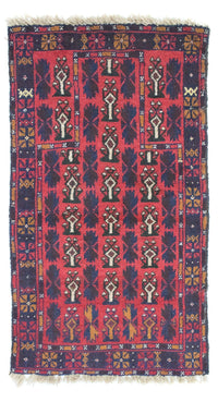 Belutsch Teppich 126 x 73 cm - rot