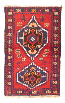 Belutsch Teppich 130 x 79 cm - rot