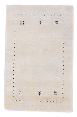 Gabbeh Teppich - Softy 90 x 60 cm - naturweiß