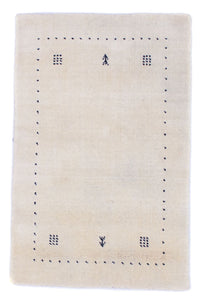 Gabbeh Teppich - Softy 90 x 60 cm - naturweiß