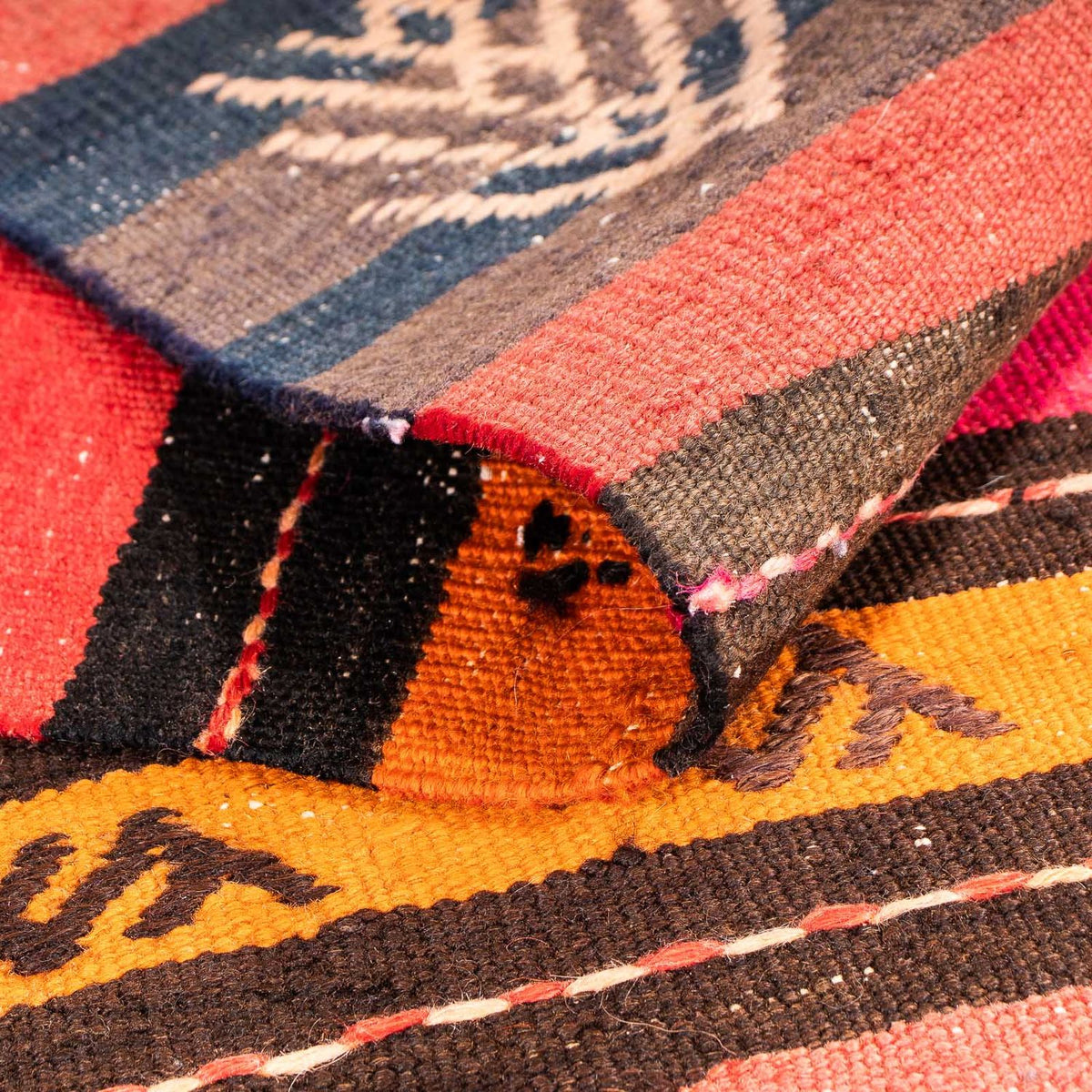 Kelim Teppich - Old 150 x 135 cm - mehrfarbig