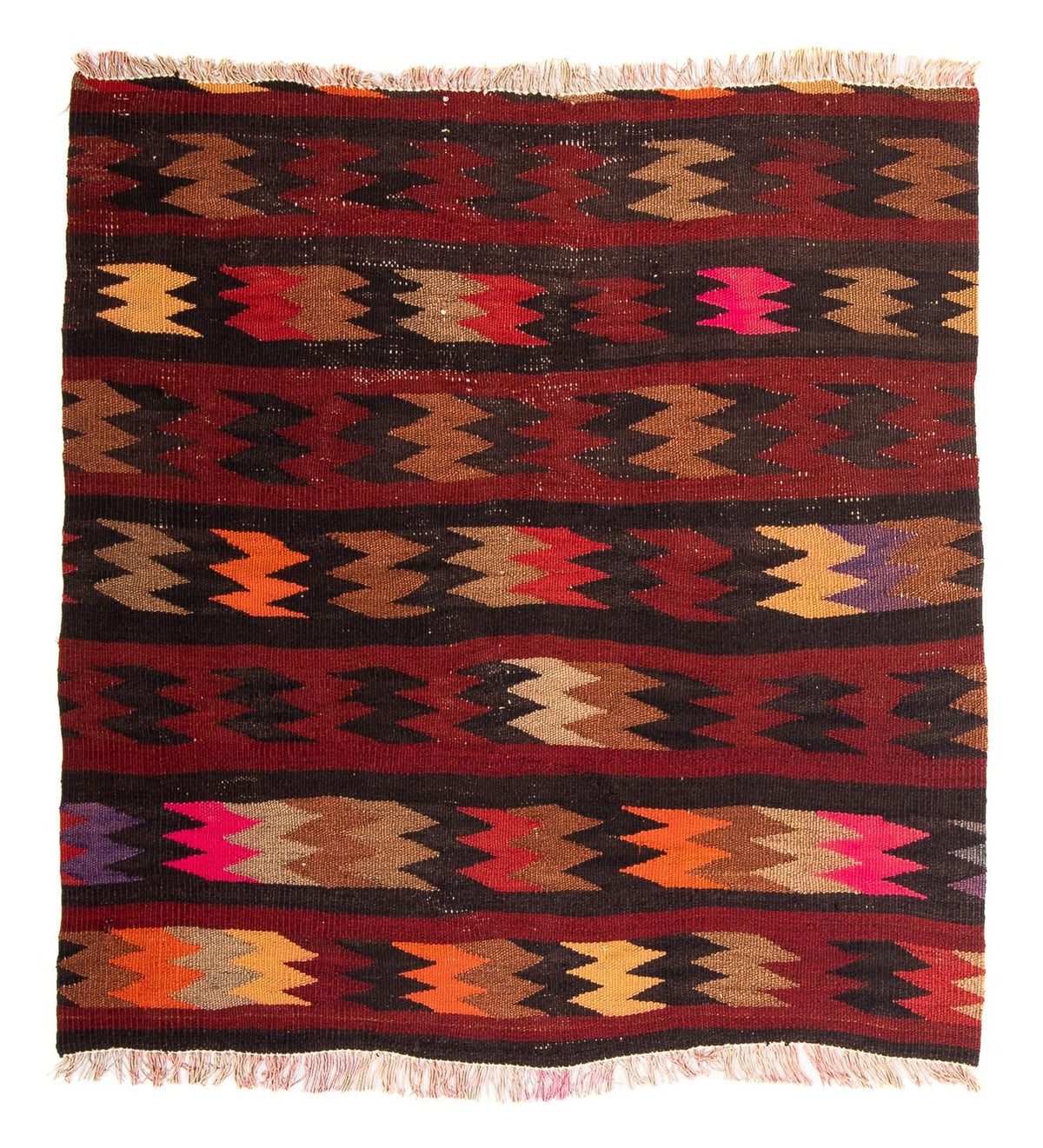 Kelim Teppich - Old 90 x 85 cm - mehrfarbig