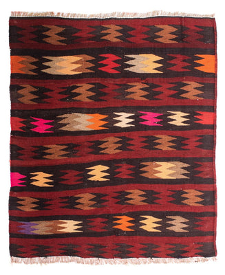 Kelim Teppich - Old 110 x 90 cm - mehrfarbig