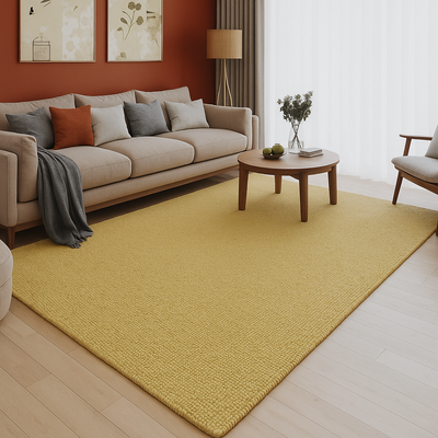 Wollteppich - Filzkugel - Mosaik - rechteckig