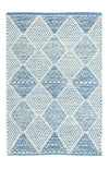 Kelim Modern Teppich 62x92cm - Rechteckig / Hellblau / 62 x 92 cm Rechteckig
