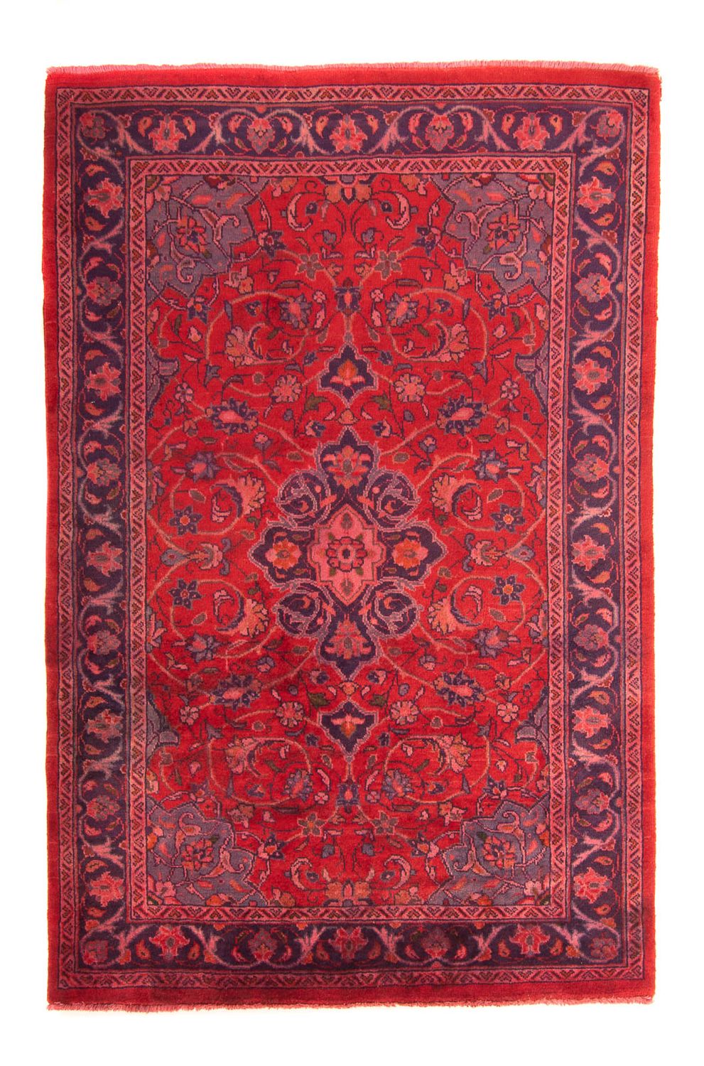 Orientteppich 208 x 135 cm - dunkelrot