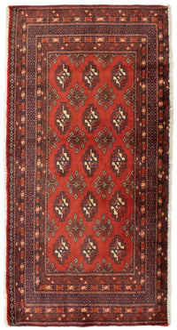 Turkaman Teppich 100 x 50 cm - rot