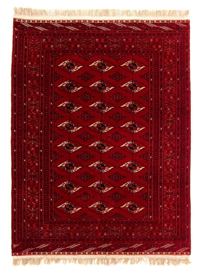 Turkaman Teppich 146x190cm - Orientteppich - dunkelrot