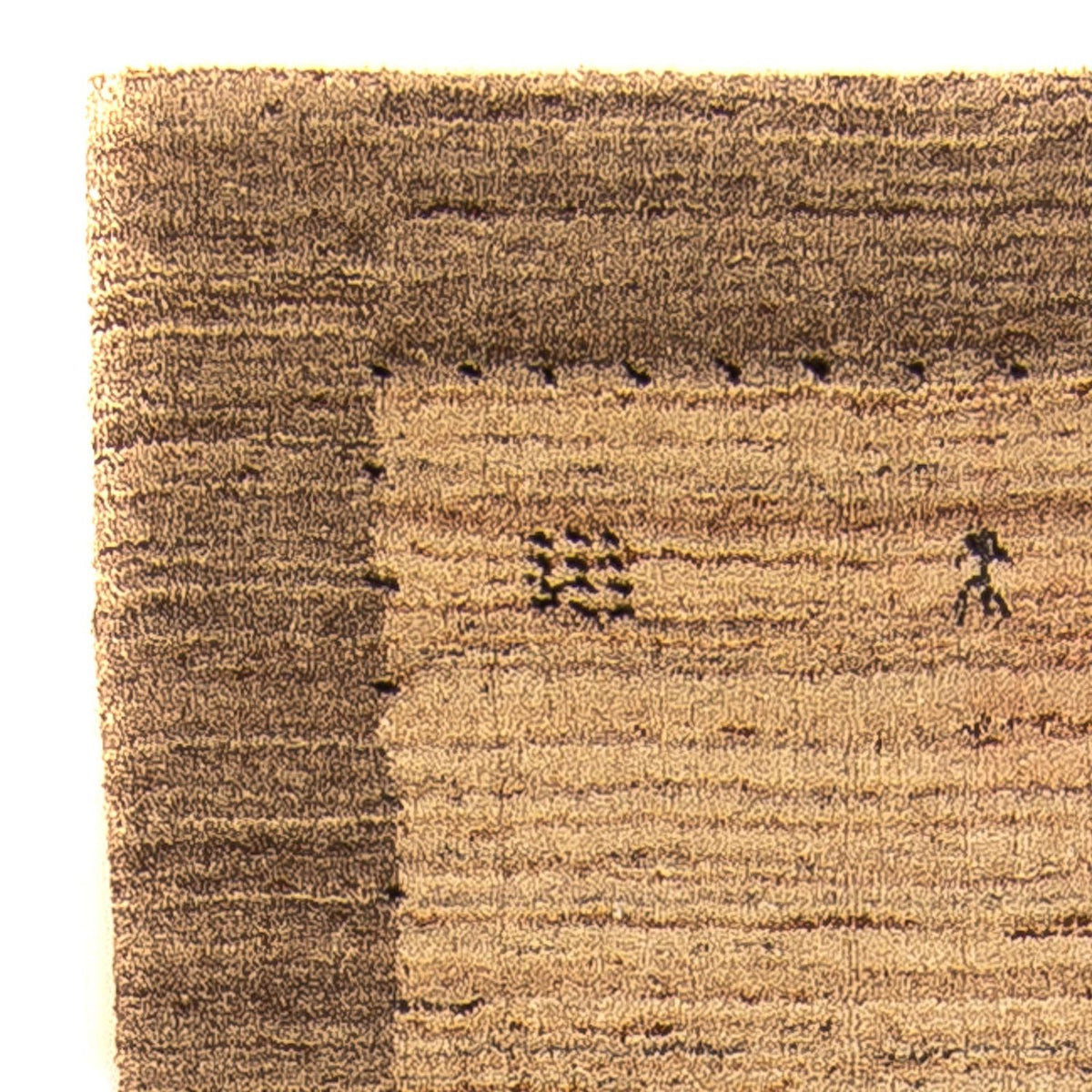 Nepal Teppich 142 x 70 cm - hellbraun