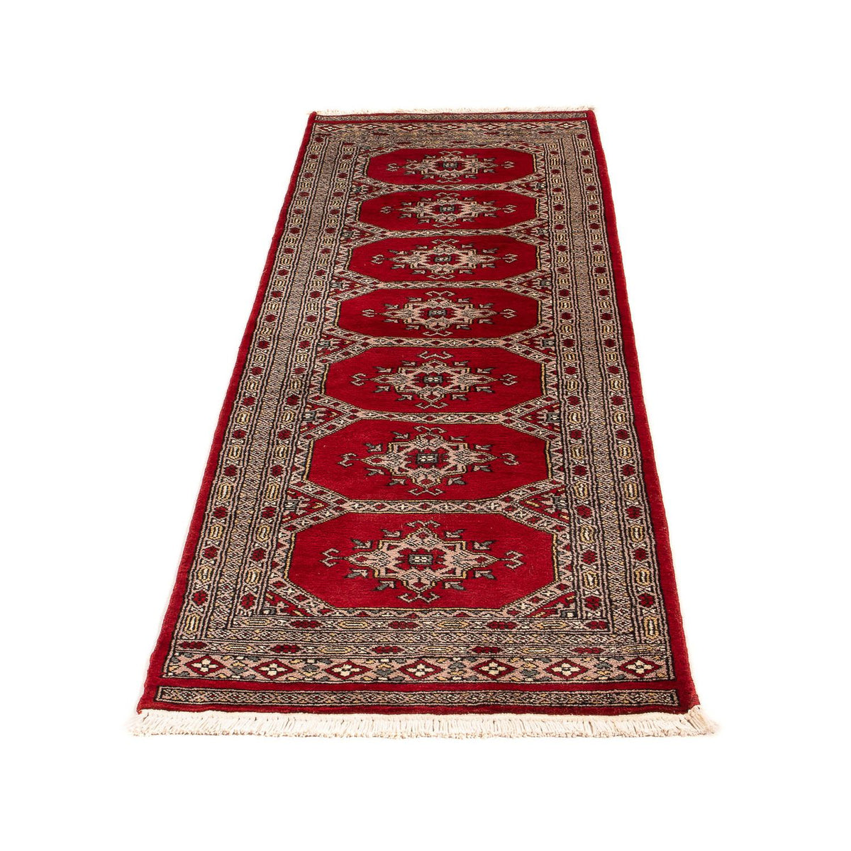 Pakistan Teppich 192 x 64 cm - dunkelrot