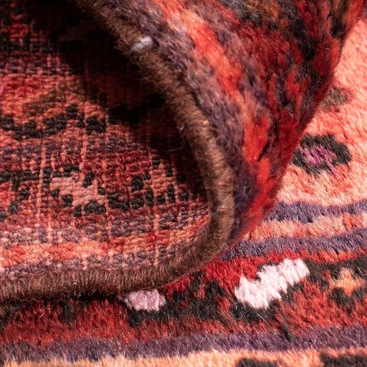 Orientteppich 80 x 68 cm - hellrot