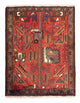 Perserteppich - Nomadic 99 x 82 cm - dunkelrot