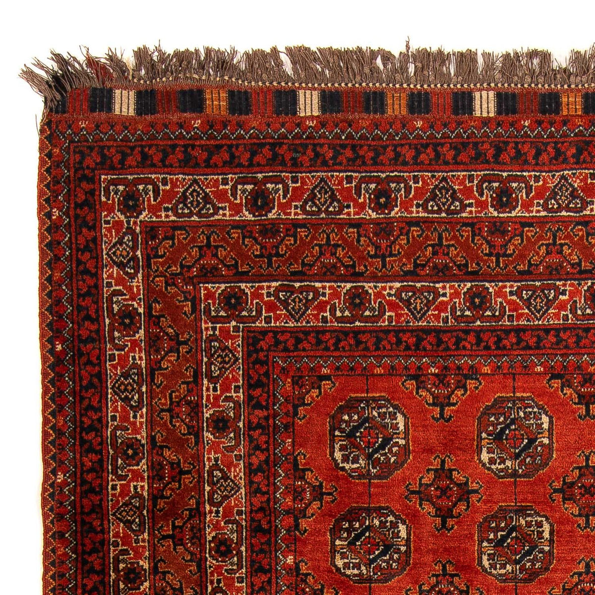 Afghan Teppich - Buchara 199 x 124 cm - dunkelrot