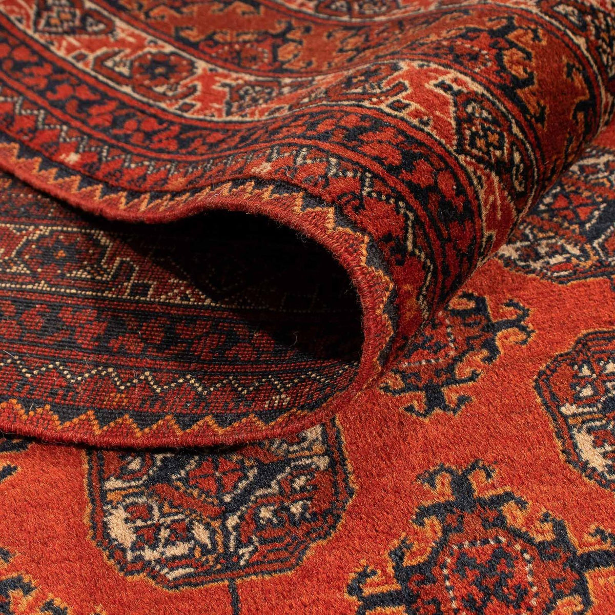 Afghan Teppich - Buchara 199 x 124 cm - dunkelrot