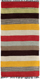 Nepal Teppich 70 x 140 cm - mehrfarbig