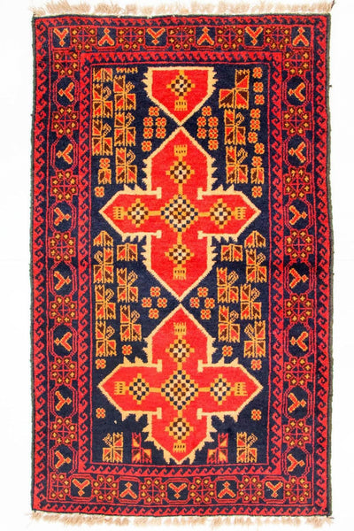 Belutsch Teppich 80x136cm - Orientteppich - blau