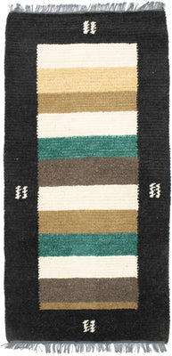 Nepal Teppich 140 x 70 cm - mehrfarbig