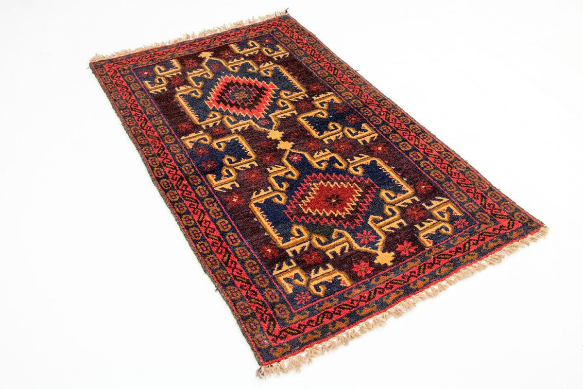 Belutsch Teppich 129 x 77 cm - mehrfarbig