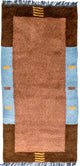 Nepal Teppich 140 x 70 cm - braun