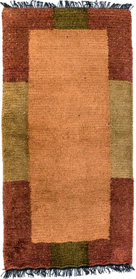 Nepal Teppich 140 x 70 cm - orange