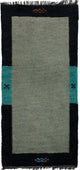 Nepal Teppich 140 x 70 cm - grau