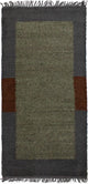 Nepal Teppich 140 x 70 cm - grau