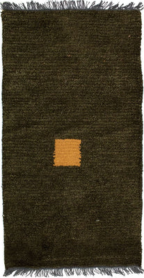 Nepal Teppich 140 x 70 cm - dunkelgrün