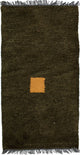 Nepal Teppich 140 x 70 cm - dunkelgrün