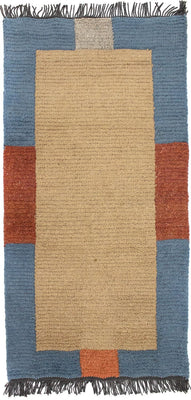 Nepal Teppich 140 x 70 cm - beige