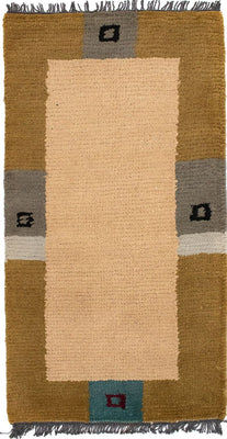 Nepal Teppich 140 x 70 cm - beige