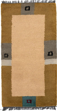 Nepal Teppich 140 x 70 cm - beige