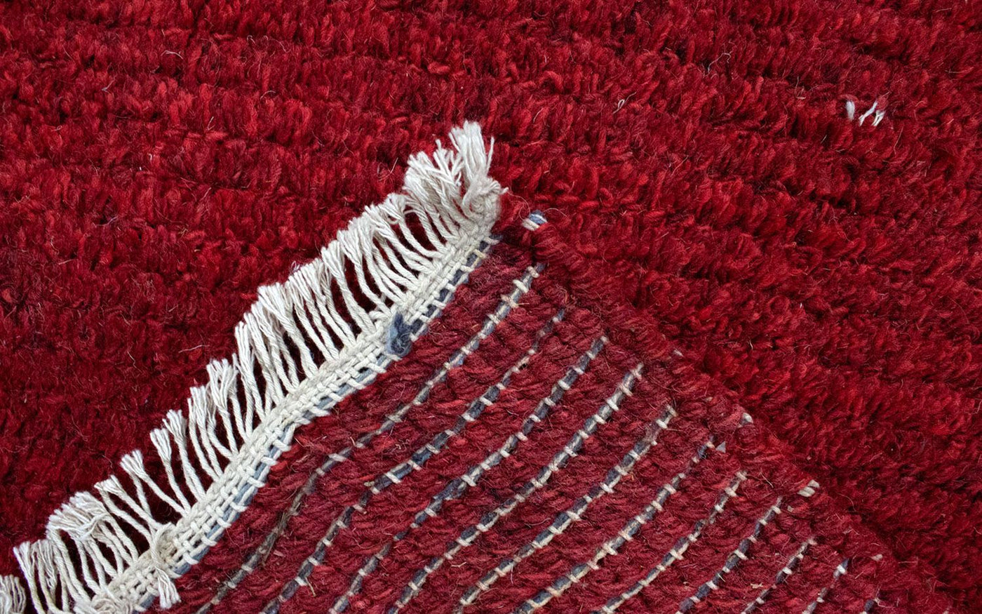 Nepal Teppich 140 x 70 cm - rot