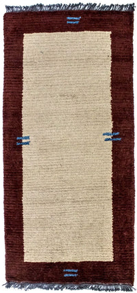 Nepal Teppich 140 x 70 cm - beige