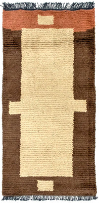 Nepal Teppich 140 x 70 cm - beige