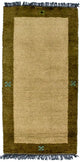 Nepal Teppich 140 x 70 cm - grün