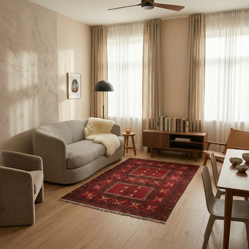 Turkaman Teppich 158x244cm - Orientteppich - rot