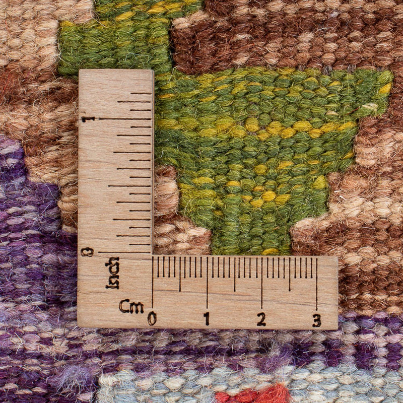 Kelim Teppich - Splash quadratisch  - 201 x 189 cm - mehrfarbig