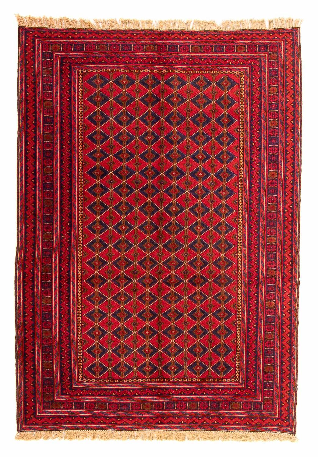 Kelim Teppich - Oriental 202 x 153 cm - dunkelrot