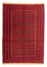 Kelim Teppich - Oriental 202 x 153 cm - dunkelrot