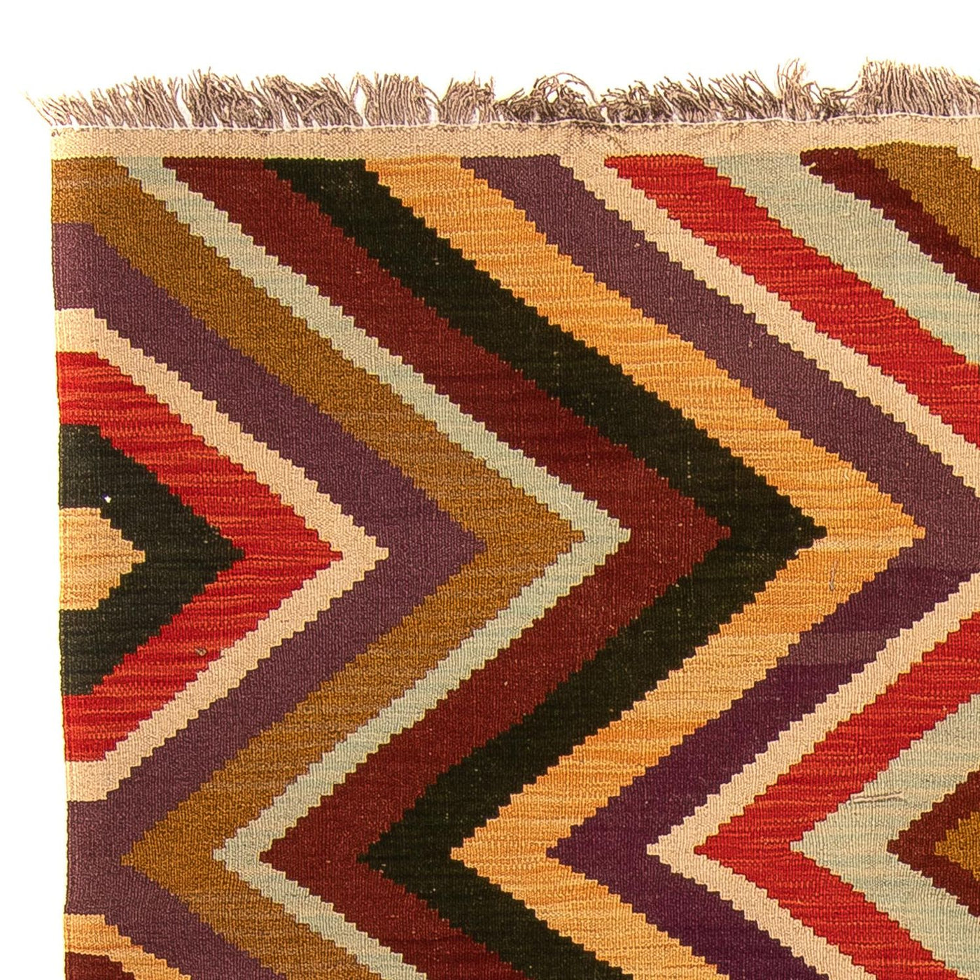 Kelim Maimene Teppich 203x145cm - Wollteppich