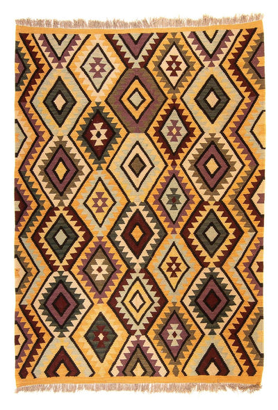 Kelim Maimene Teppich 154x193cm - mehrfarbig