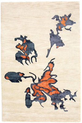 Designer Teppich 242 x 153 cm Wohnzimmer Teppich