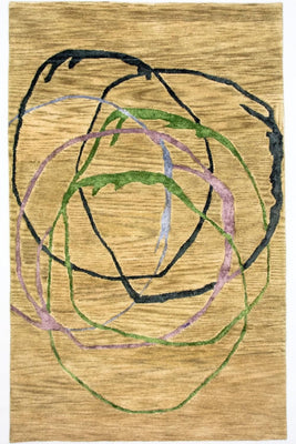 Designer Teppich 243 x 152 cm Wohnzimmer Teppich