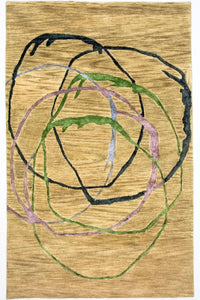 Designer Teppich 243 x 152 cm Wohnzimmer Teppich