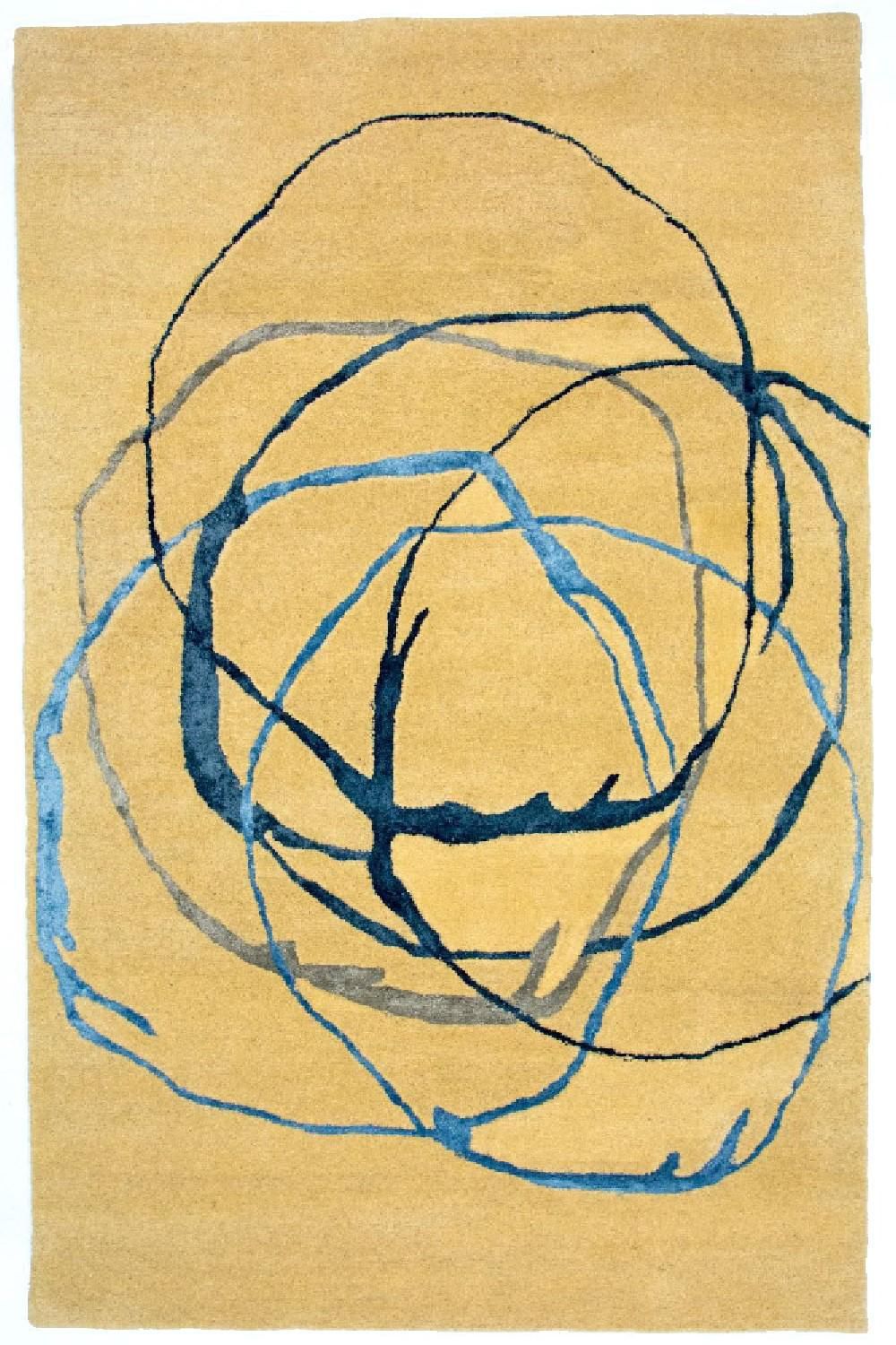 Designer Teppich 241 x 154 cm Wohnzimmer Teppich